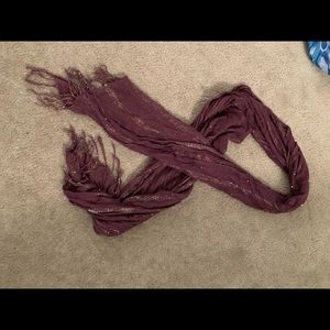 Purple and gold scarf